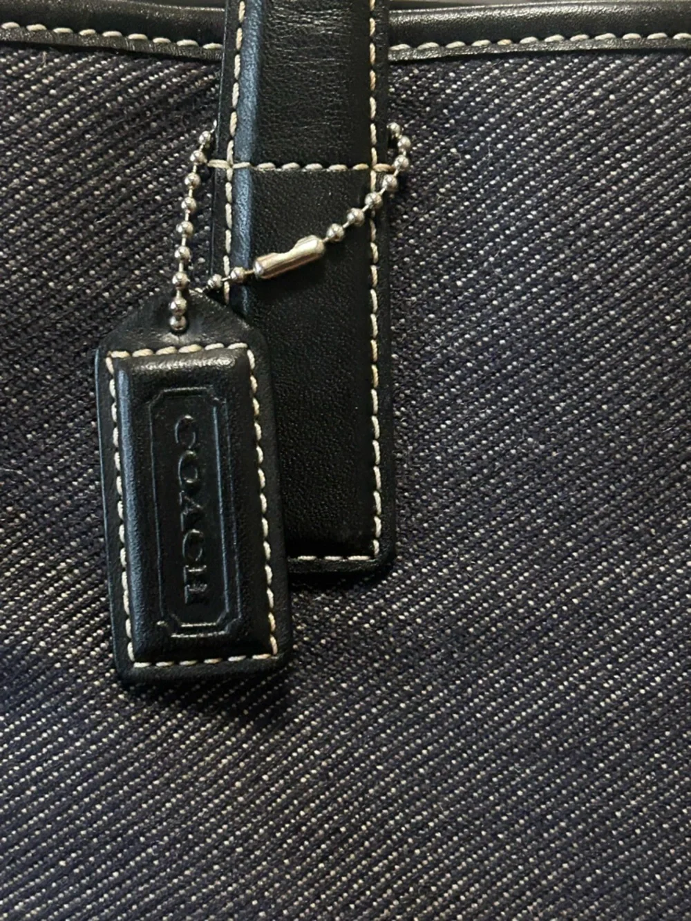 Vintage Coach Y2K Denim Small Tote - Picture 2 of 16